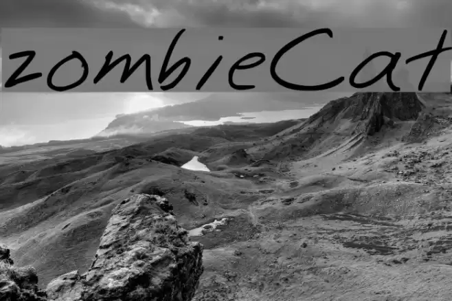 zombieCat Font examples