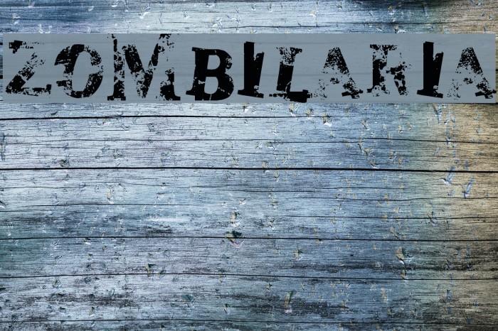 zombilaria Font examples