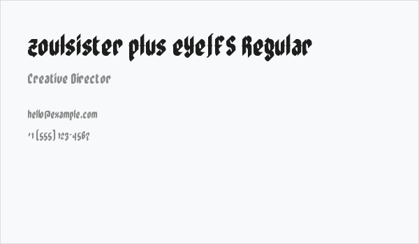 zoulsister plus eYe/FS Regular Business Card