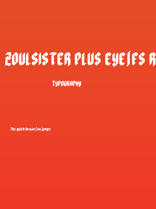 zoulsister plus eYe/FS Regular Poster