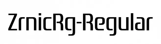 ZrnicRg-Regular  Скачать бесплатные шрифты