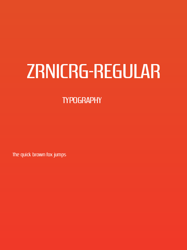ZrnicRg-Regular Poster