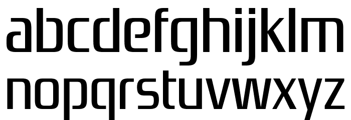 ZrnicRg-Regular Font LOWERCASE