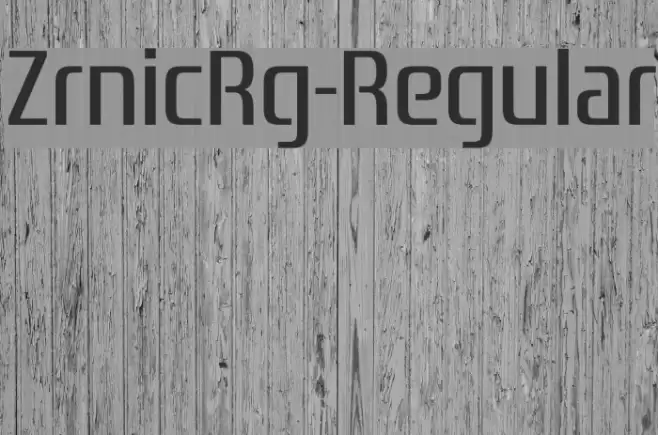 ZrnicRg-Regular Font examples
