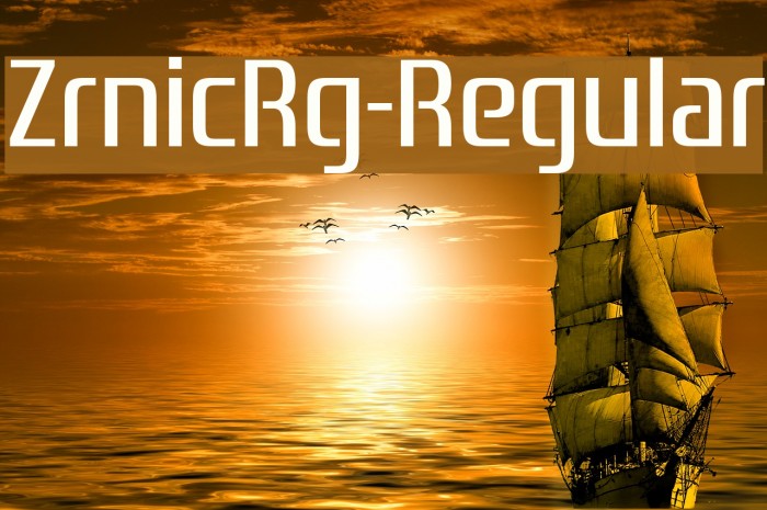 ZrnicRg-Regular Font examples