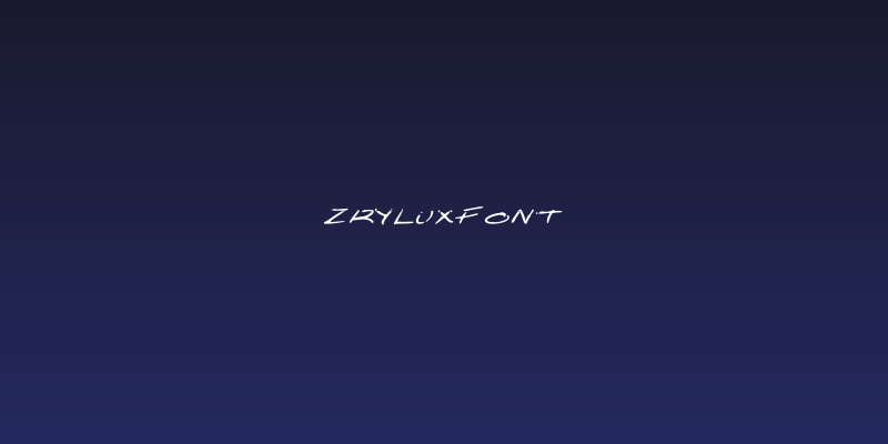 ZryluxFont Social Header
