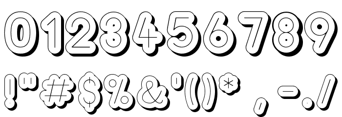 ZschuschLightSchattenC Font OTHER CHARS