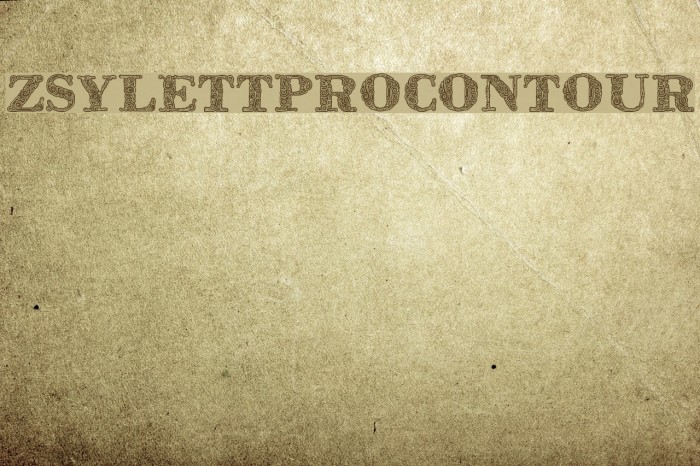 ZsylettProContour Font examples