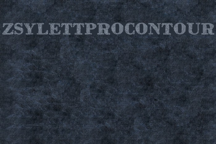 ZsylettProContour Font examples