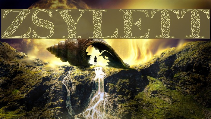 Zsylett Font examples