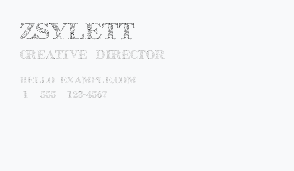 Zsylett Business Card
