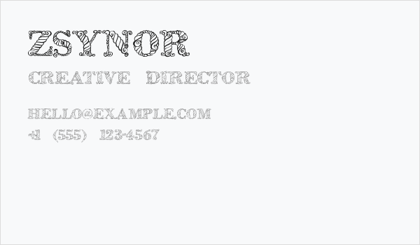 Zsynor Business Card