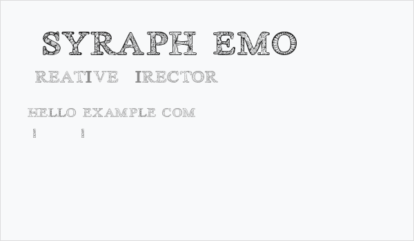 ZsyraphDemo Business Card