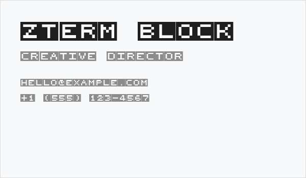 zTerm Block Business Card