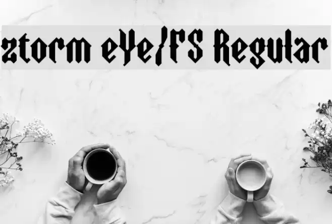 ztorm eYe/FS Regular Font examples