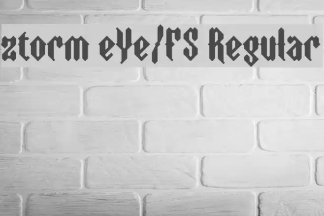 ztorm eYe/FS Regular Font examples