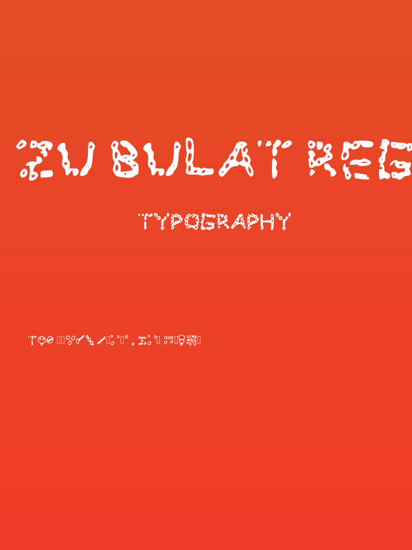 Zu Bulat Regular Poster