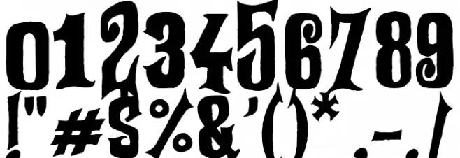 Zu Kabarett Font OTHER CHARS