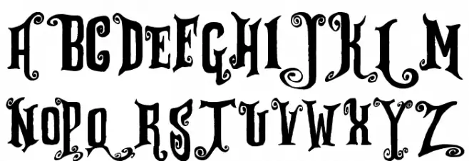 Zu Kabarett Font UPPERCASE