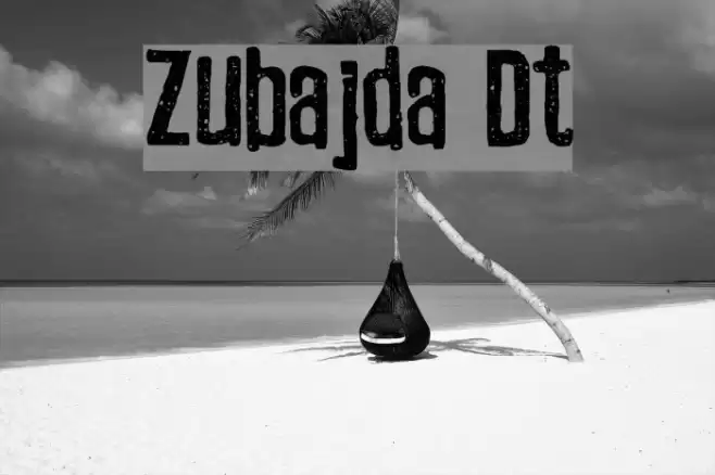 Zubajda Dt Font examples