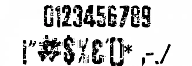 Zubajda Grng Font Alte caractere