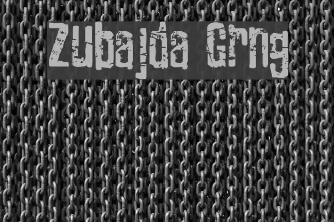 Zubajda Grng Font examples