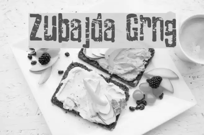 Zubajda Grng Font examples