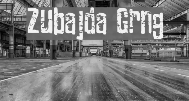 Zubajda Grng Font examples