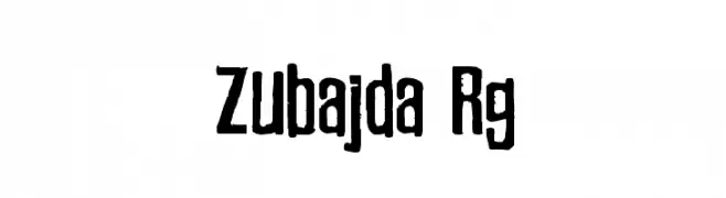 Zubajda Rg  font caratteri gratis