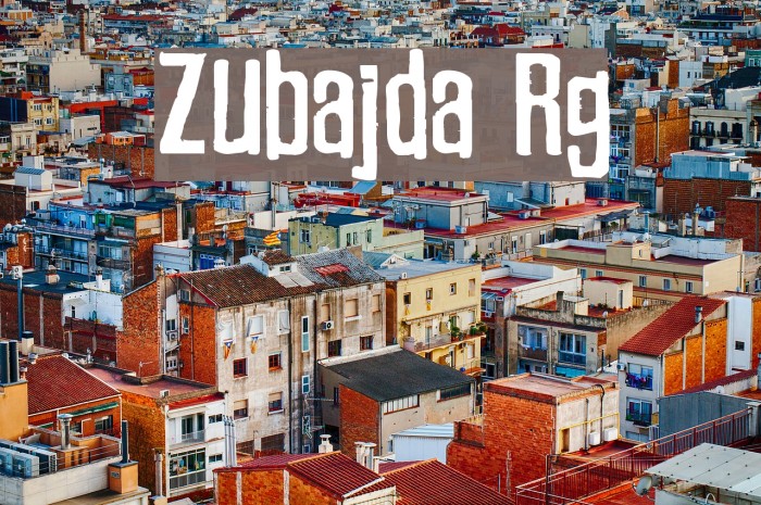 Zubajda Rg Font examples