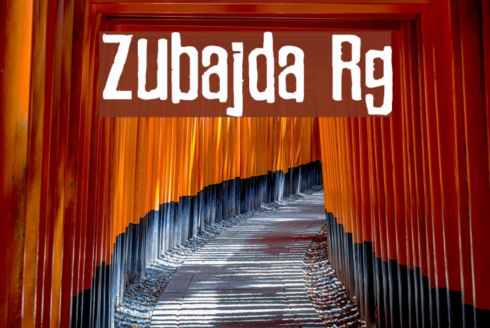 Zubajda Rg Font examples