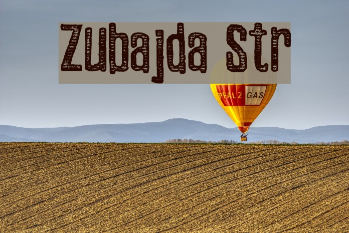 Zubajda Str Font examples