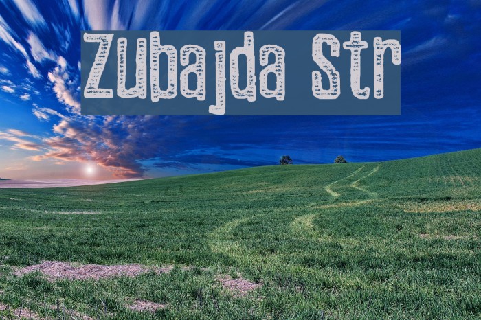 Zubajda Str Font examples