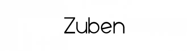 Zuben  font caratteri gratis