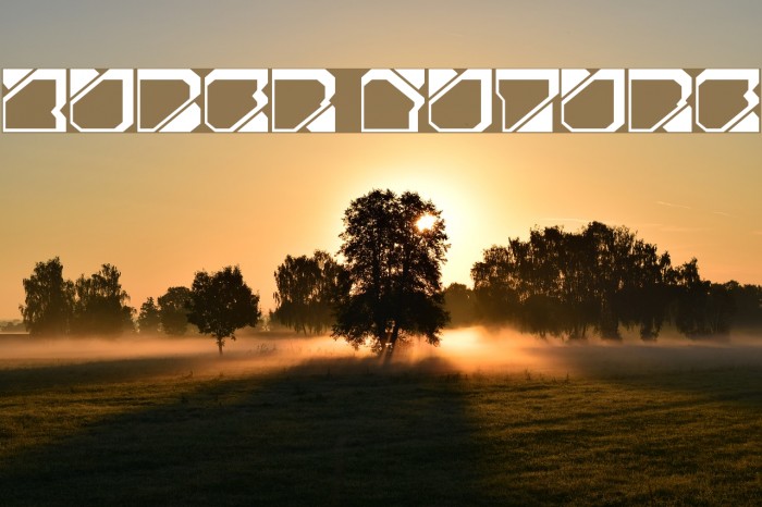 Zuber future Font examples