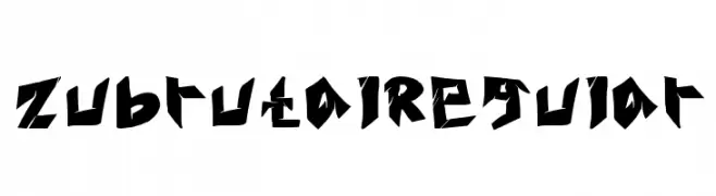 Zubrutal Regular  font caratteri gratis