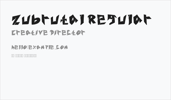 Zubrutal Regular Business Card