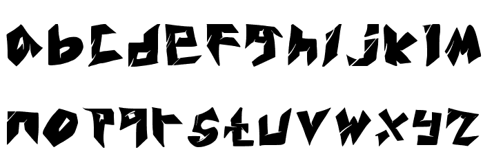 Zubrutal Regular Font LOWERCASE