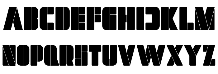 Zucchero Stencil Font LOWERCASE