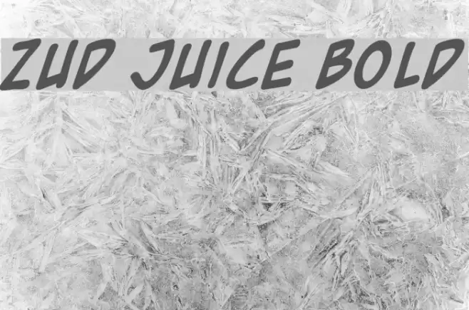 Zud Juice Bold Font examples