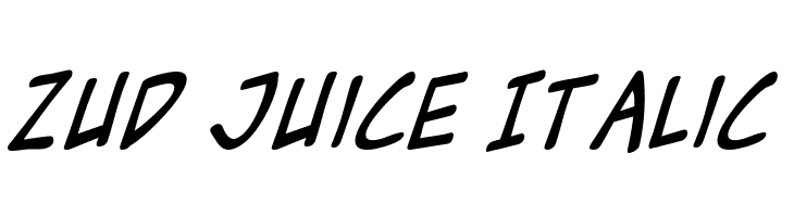 Zud Juice Italic Fuentes