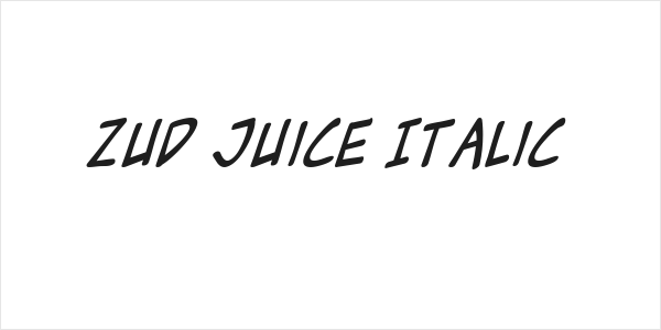 Zud Juice Italic Logo
