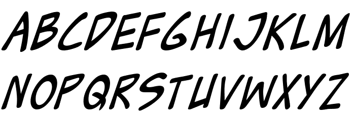 Zud Juice Italic Font LOWERCASE