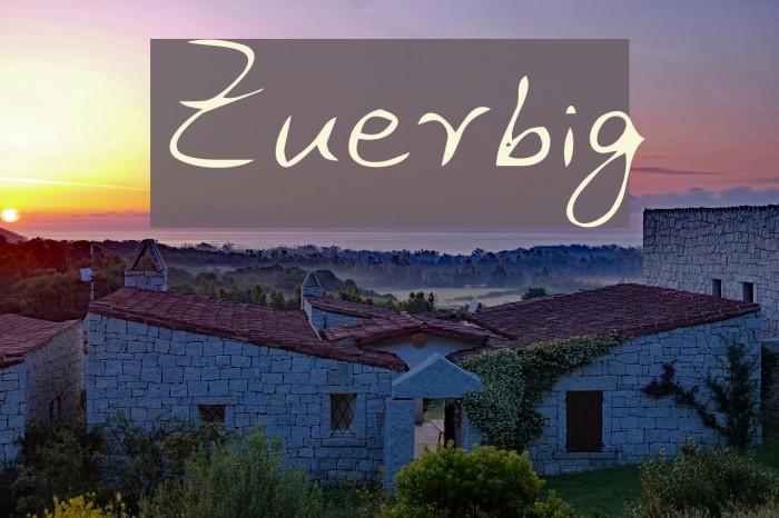 Zuerbig Font examples