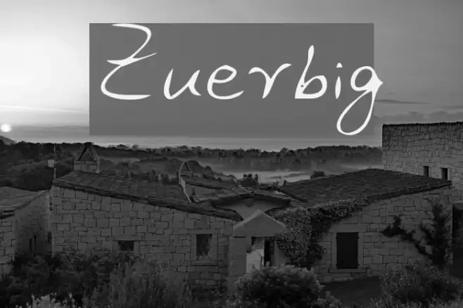 Zuerbig Font examples