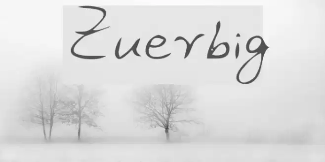 Zuerbig Font examples