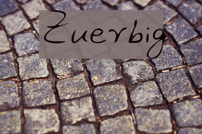 Zuerbig Font examples