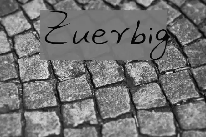 Zuerbig Font examples