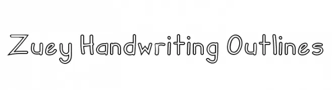 Zuey Handwriting Outlines  font caratteri gratis