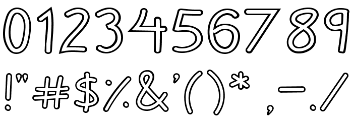 Zuey Handwriting Outlines Fonte OUTROS PERSONAGENS